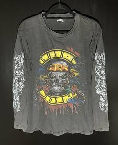 00s Vintage GUNS N’ ROSES 袖プリ L/S Tシャツ 古着