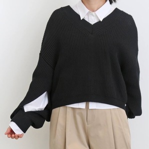 試着のみ！【定価3.4万】Deuxieme Classe ドゥーズィエムクラス Design Sleeve Cropped プルオーバー 23SS 送料無料の画像8