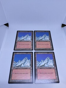 MTG　【EN】《冠雪の山/Snow-Covered Mountain》[ICE] 土地　４枚セット