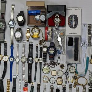 ジャンク 170点まとめて SEIKO/CITIZEN/CASIO/RADO/TAG HEUER/ORIENT/OLEVS 他多数 自動巻き 手巻き クォーツ 懐中時計 腕時計 (k-0581)の画像4