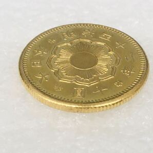 近代金貨 新10円金貨 新十圓金貨 明治42年 1909 量目約8.3g 径約21.2mm K22 金22 日本歴史的貨幣 明治新金貨 希少/激レアの画像3