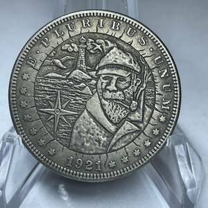 WX1428流浪幣 クリスマス 老人 天眼 鷹紋 外国硬貨 貿易銀 海外古銭 コレクションコイン 貨幣 重さ約24g