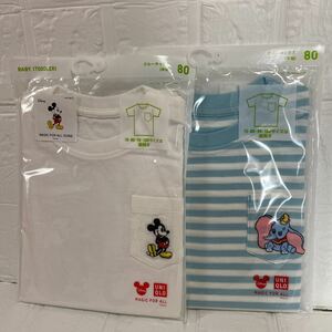 UNIQLO ディズニー　ミッキー　ダンボ　半袖Tシャツ　80