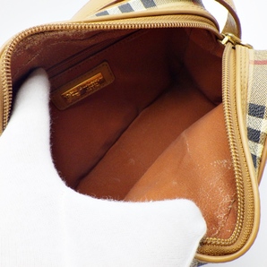 C24-648 BURBERRY バーバリー ショルダーバッグ ノバチェック ポシェット 斜め掛け シャドーホース レディース バッグ 鞄 カバン 中古の画像6