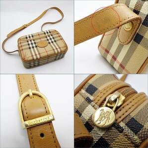 C24-648 BURBERRY バーバリー ショルダーバッグ ノバチェック ポシェット 斜め掛け シャドーホース レディース バッグ 鞄 カバン 中古の画像10