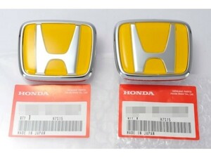 ★希少品★ ホンダ純正 HONDA S2000 前期 H エンブレム イエロー 前後set