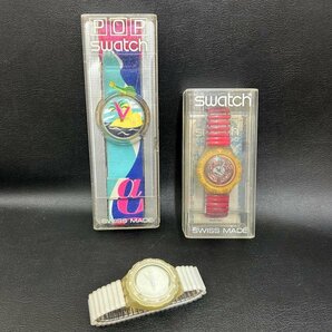 1円 電池切れ swatch スウォッチ ３個セット ダイバー スキューバ POPの画像1