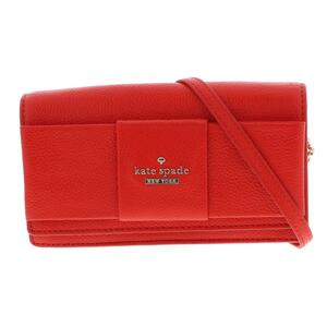 Kate spade ケイトスペード バッグ ショルダー/メッセンジャーバッグ Red レザー リボン ショルダーバッグ