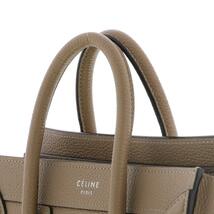 CELINE セリーヌ バッグ ハンド/ショルダー/メッセンジャーバッグ 168243 Beige ベージュ Calf ラゲージ ナノショッパー_画像3