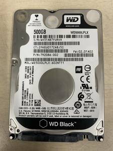 7mm 500GB WD Black ★7mm★ 2.5インチSATA 500 GB 7200 RPM ハードディスク・正常品.