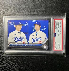 PSA10鑑定済み Topps now 2023 os26大谷翔平 山本由伸 ドジャース 入団会見記念 gem mint shohei ohtani yamamoto dodgers 