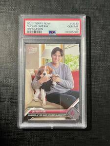 PSA10鑑定済み 大谷翔平 Topps now #os19 デコピンとのツーショット shohei ohtani MVP記念 エンゼルス ドジャース dodgers decoy 愛犬