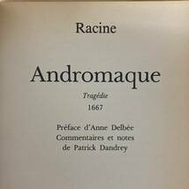 【仏語洋書】アンドロマック Andromaque / ジャン・ラシーヌ Jean Racine（著）Anne Delbee（序）_画像3