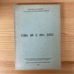 【仏語洋書】ETUDES SUR LE XVIIIe SIECLE / Michel Bellot-Antony他（著）【18世紀フランス史研究】の画像1
