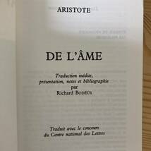 【仏語洋書】魂について De l’ame / アリストテレス Aristote（著）Richard Bodeus（訳）_画像3