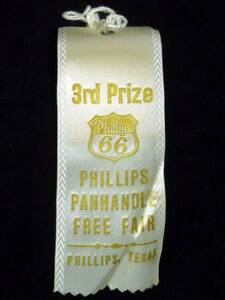 【y1187】送料84円~40's◆Phillips 66 Texas Prize Ribbons白リボン◆検索ワード西海岸ブルックリンスタイルビンテージ