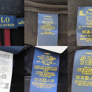 POLO RALPH LAUREN ポロ ラルフローレン 金ボタンジャケット 6 165/92A 211523321001 ブラック 毛100% Made in Chinaの画像6