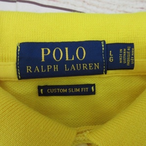 POLO RALPH LAUREN ポロ ラルフローレン ポロシャツ L 180/100A イエロー ビッグポニー 710692227026 綿100% Made in Vietnamの画像4