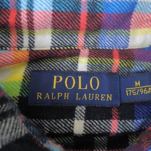 POLO RALPH LAUREN ポロ ラルフローレン 長袖チェックシャツ M 175/96A 7956929SZZT 100%COTTON Made in Srilankaの画像4