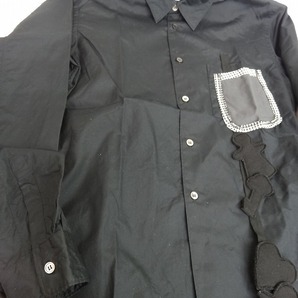 COMME des GARCONS HOMME PLUS コムデギャルソン オム プリュス ポケットデザインシャツ ブラック 綿100% XS PE-B007 AD2009の画像2
