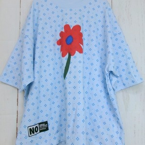 TIGRAN AVETISYAN COMME des GARCONS ティグラン アヴェティスヤン コムデギャルソン 花デザインカットソー サックス QH-T013 AD2021の画像1