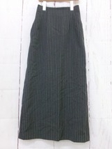 tricot COMME des GARCONS トリココムデギャルソン ストライプロングスカート グレー 毛100% S TS-0413S AD1999_画像1
