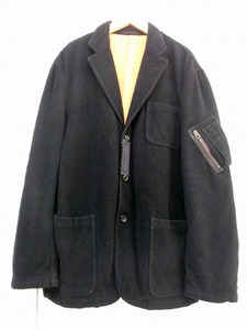 COMME des GARCONS HOMME コムデギャルソン オム ウールジャケット ブラック 毛99% ナイロン1% M HP-J064 AD2005