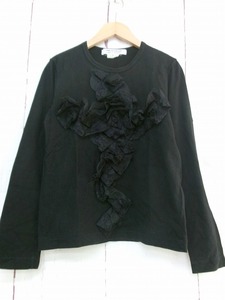 COMME des GARCONS COMME des GARCONS コムデギャルソン コムデギャルソン 長袖レースデザインカットソー ブラック 綿 XS RB-T013 AD2018