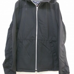 COMME des GARCONS HOMME コムデギャルソン オム WIND STOPPER フードブルゾン ブラック 毛100% L HF-J043 AD2010の画像1