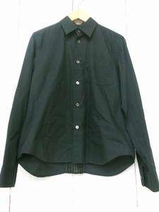 tricot COMME des GARCONS トリココムデギャルソン デザイン長袖シャツ ブラック 綿100% M TQ-B012 AD2005