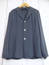 tricot COMME des GARCONS トリコ コムデギャルソン　長袖シースルーシャツ グレー ポリエステル100% TJ-100240 AD1996_画像1