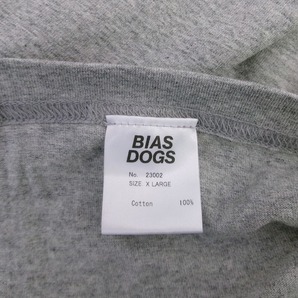 BIAS DOGS バイアスドッグス カットソー Tシャツ グレー XL 綿100%の画像6