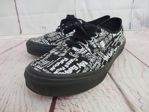 COMME des GARCONS×VANS コムデギャルソン×バンズ 総柄シューズ 靴 27cm 721278 ブラック スニーカー