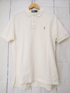 POLO RALPH LAUREN ポロ ラルフローレン 半袖シャツ L クリーム KK-RL-HW-0200 綿100% 中国製