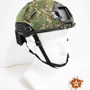 【Yes.Sir shop】 ロシア軍 動員兵 Fast ヘルメット グラスファイバー製 カバー付き BK