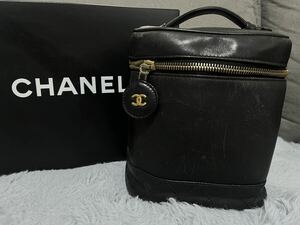 CHANEL バニティバッグ ラムスキン 黒 ハンドバッグ ポーチ 