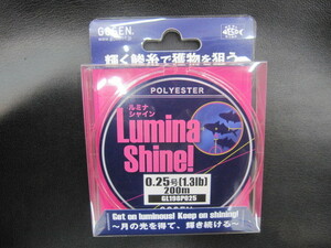 新品☆ラスト１☆GOSENゴーセンLuminaShineルミナシャイン/ピンク0.25号【1.3LB】200ｍ（検）アジング34TICTダイワシマノエステルライン