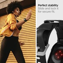 ブラック Apple Watch バンド 45mm | 44mm 一体型 ケース カバー 耐衝撃 PC TPU 二重構造 スポーツ_画像8