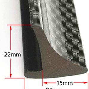 ピュアブラック オーバーフェンダー アーチモール 汎用 両面テープ貼付済 ハミタイ 保護 傷防止 2本セット (ピュアブラック)の画像9
