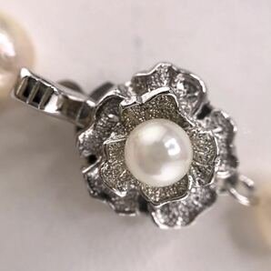 E04-4504☆ アコヤパールネックレス 7.0mm 40cm 32.9g ( アコヤ真珠 Pearl necklace SILVER )の画像3