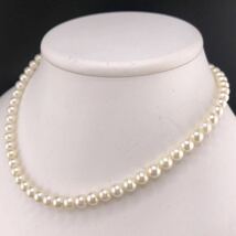 E03-7279 アコヤパールネックレス 6.0mm~6.5mm 39cm 22g ( アコヤ真珠 Pearl necklace SILVER )_画像2