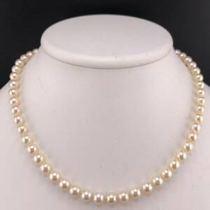 E04-352 アコヤパールネックレス 6.0mm~6.5mm 40cm 26g ( アコヤ真珠 Pearl necklace SILVER )