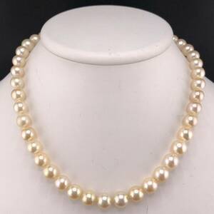 E04-2471 パールネックレス 9.0mm~9.5mm 41cm 52.5g ( Pearl necklace SILVER )