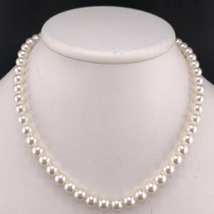 E04-2778 アコヤパールネックレス 7.0mm~7.5mm 41cm 33.7g ( アコヤ真珠 Pearl necklace SILVER )