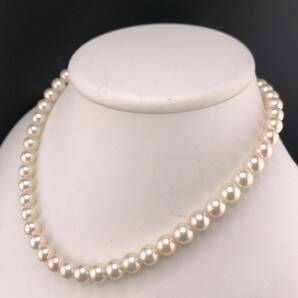 E04-4679 アコヤパールネックレス 8.0mm~8.5mm 41cm 43.1g ( アコヤ真珠 Pearl necklace SILVER )の画像2