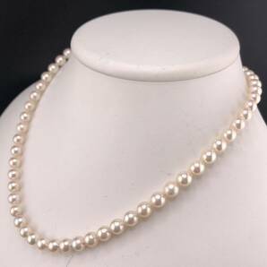 E04-4684 アコヤパールネックレス 6.5mm~7.0mm 42cm 29.7g ( アコヤ真珠 Pearl necklace SILVER )の画像2