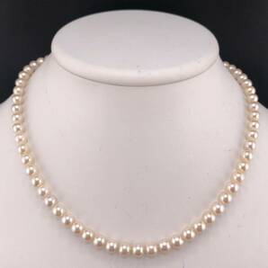 E04-6164 アコヤパールネックレス 6.0mm~6.5mm 41cm 25.7g ( アコヤ真珠 Pearl necklace SILVER )の画像1