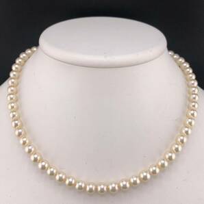 E04-7675 アコヤパールネックレス 6.5mm 40cm 29.3g ( アコヤ真珠 Pearl necklace SILVER )の画像1