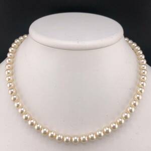 E04-7675 アコヤパールネックレス 6.5mm 40cm 29.3g ( アコヤ真珠 Pearl necklace SILVER )