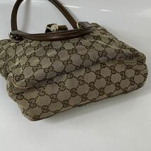 GUCCI グッチ GGキャンバス ハンドバッグ レディース ブラウン ブランド ロゴ ゴールド 金具 肩掛け おしゃれ カジュアル 正規品 送料無料_画像7